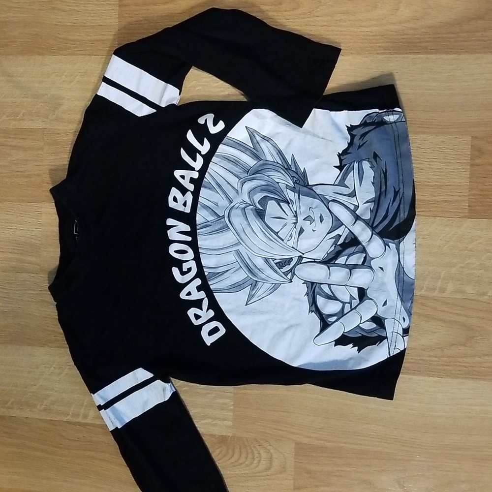 Dragon Ball Z black and white long sleeve shirt kids small
